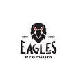 head bird eagle red eyes vintage logo design vector image