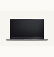 laptop with black screen on white vector image