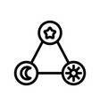symbol witch icon outline vector image