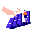 domino effect - modern colorful flat design style vector image