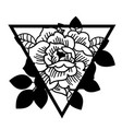 rose flower with sacred geometry frametattoo vector image vector image