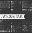 set of different grunge textures vector image