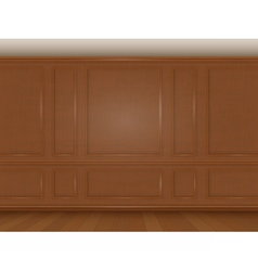 Classic interior with panel moldings and windows Vector Image