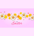 poster with easter camomile for decoration vector image