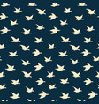 swallow birds seamless pattern with yellow flying vector image