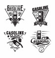 set vintage petrol station emblems design vector image