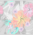 pink flowers blooming pattern pastel watercolor vector image