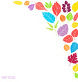 spring background with leaves vector image