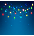 colorful of light bulb on a blue background vector image