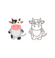 cow coloring vector image
