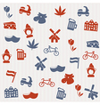 dutch seamless pattern vector image