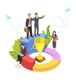 flat isometric concept of successful vector image vector image