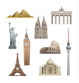landmarks of the world vector image
