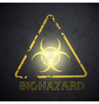 wall with a picture of the biohazard symbol vector image vector image
