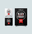 black friday social media and a4 flyer template vector image vector image