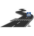 crosswalk stripes on road vector image