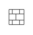 wall real estate icon with black outline style vector image