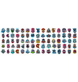 huge set colorful sports logos emblems logos vector image vector image