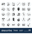 school and education web icons set vector image