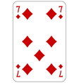 Poker Playing Card 7 Spade Royalty Free Vector Image