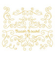 swashes and swirls set vector image