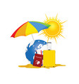 travel symbol for background with passport and bag vector image