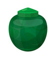 urn for dust green cremation and funeral pot vector image vector image