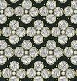 abstract circles dark endless seamless pattern vector image