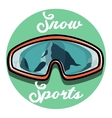 color vintage ski sport emblem vector image