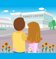 couple going to infertility centre vector image