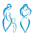 mother and child set of symbols vector image vector image
