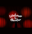 opening stage curtains with bright projectors vector image