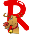 r for reindeer vector image