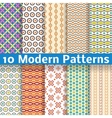 different modern seamless patterns tiling vector image vector image