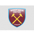 england football club emblem on transparent vector image vector image