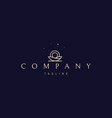 golden logo on which an abstract image vector image