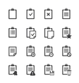 clipboard icons over white ofice document vector image