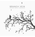 flock of flying birds on tree branch tree vector image vector image