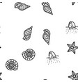 sea shell beach summer ocean seamless vector image