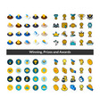 set of icons in different style - isometric flat vector image