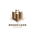 wood logo with letter x shape vector image vector image