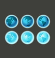 different earth sides on dark infographic template vector image vector image