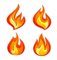 fire flames vector image vector image