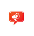 megaphone and loudspeaker amplifier logo design vector image