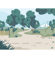 park summertime landscape green trees panorama vector image