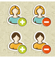 social media user people icons set vector image vector image