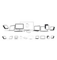 collection mockup gadgets 3d realistic set vector image vector image