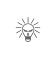 creative lamp with skull logo design vector image