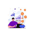 planning financial budget modern flat concept vector image