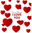 happy valentines day card with heart vector image